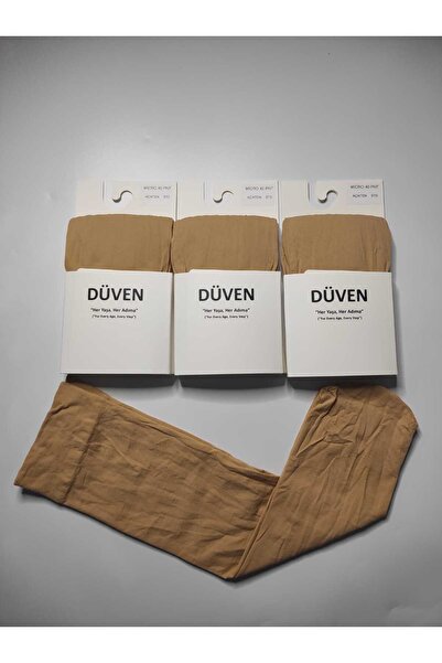 DÜVEN 40 дениер, средна дебелина, отворена плетка, 3-пакет, чорапи до коляното