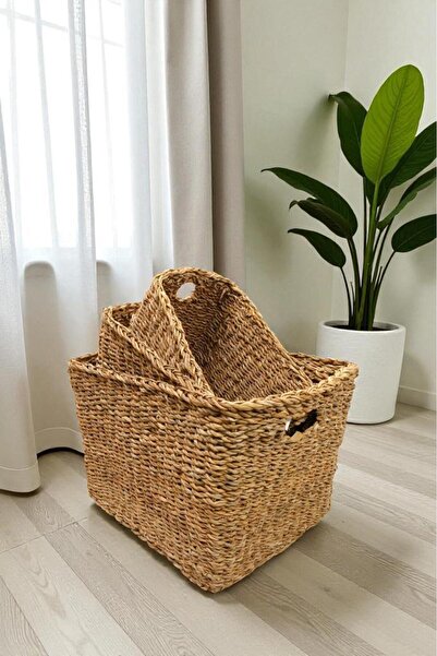 Digithome 3’lü Naturel Dikdörtgen Organizer Sepet - PNL-PH13 S/3