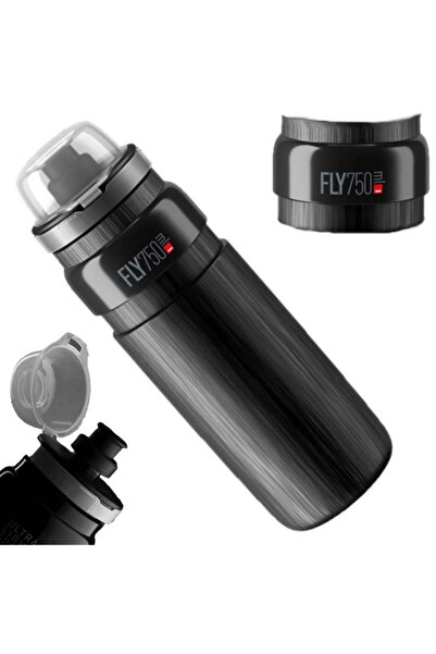 Other Bidon ELITE FLY MTB TEX Negru Gri Logo 750ml SUPER LIGHT 85 grame