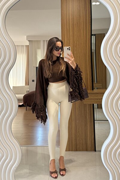 Gizem Ecemiş Katanya Ekru Füzo Toparlayıcı Tayt