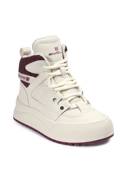 ZEYTUK Cream Sneakers Vegan Women's Boots