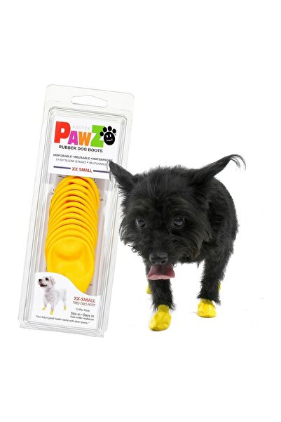 Pawz Boots Dog 12 Bucăți Galben Mărime XXS