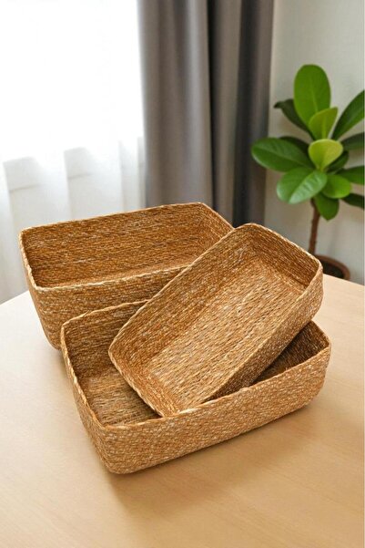Digithome 3-Piece Natural Organizer Basket -Pnl-Ph39 S/3