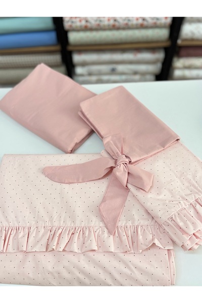 GAYE EV TEKSTİLİ Baby Crib-Park Bed 100% Cotton Duvet Cover Set