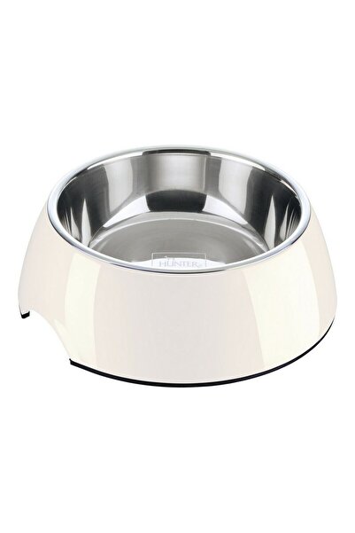 Hunter Hrănitoare pentru câini din melamină, oțel inoxidabil, alb, 350 ml (18,5 x 18,5 x 9,5 cm)