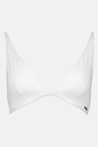 Calvin Klein Women Plain Padded Bikini Top, White