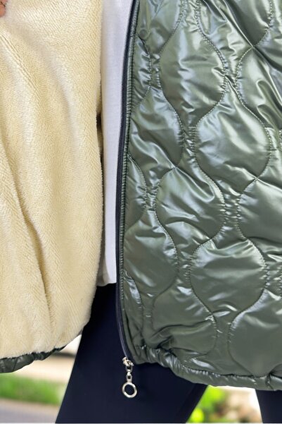 yagmurberen Extra Large Size Inflatable Coat with Hood with Complete Fur Inside