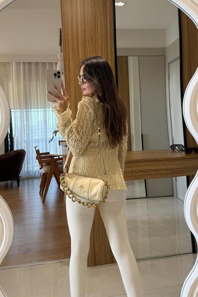 Gizem Ecemiş Katanya Ekru Füzo Toparlayıcı Tayt