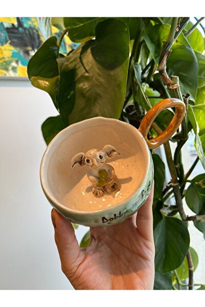 visera Handmade Dobby Figured Ceramic Mug from the Harry Potter Series