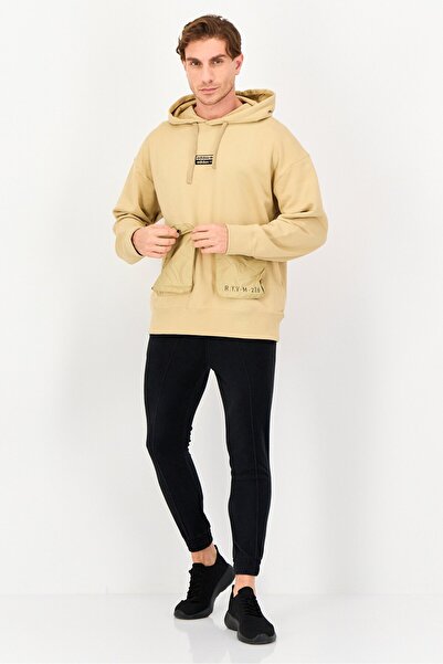 adidas Men Sportwear Fit Long Sleeve Outdoor Hoodie, Beige