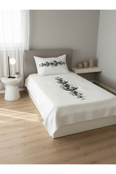 milroma Moon Phases Patterned Children's Pique Set