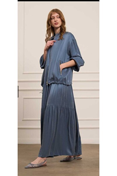 NATURAMED FTZ WOMEN İPEK KUPRA ELBİSELİ TAKIM