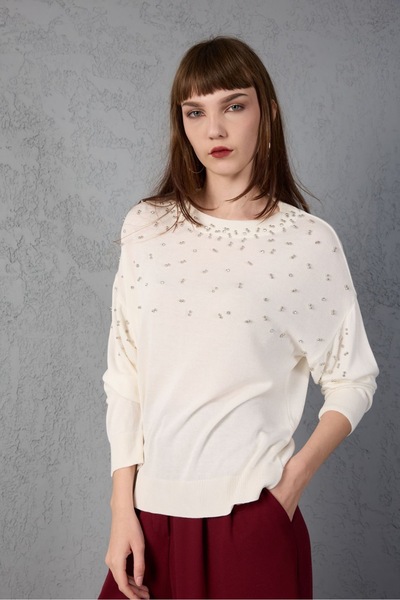 Su Moda pulover pentru femei tricotaje mercerizate brodate cu piatră de Anul Nou pulover moale la modă