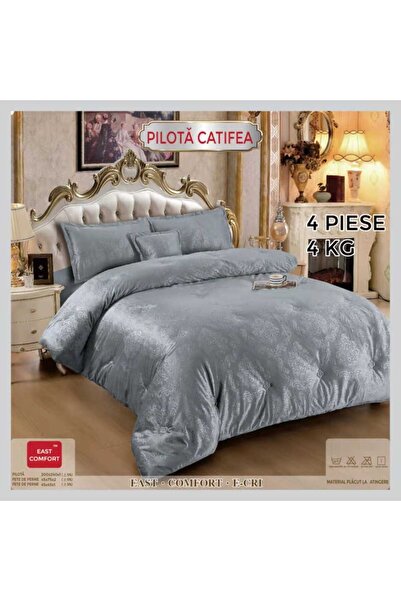 OEM Velvet 4-piece duvet set grey PPC03