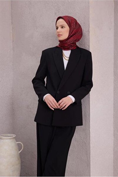 Belli Tivil Pure Silk Scarf 4214 - 31 Αφηρημαντικό σχέδιο με αφηρημαντική ζώνη μπορντό