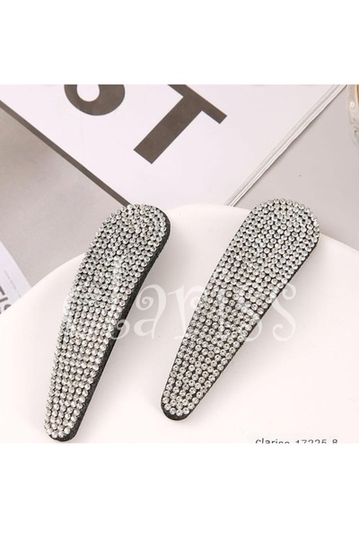 ella'nın çarşısı 2 τεμάχια κούμπωμα με λεπτές πέτρες ζιργκόν σε ασημί χρώμα. ...