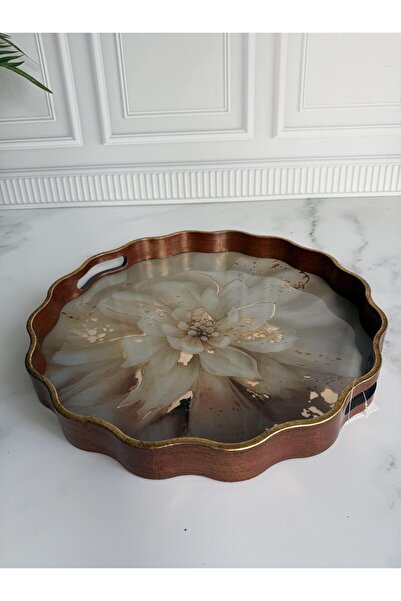 ROSSEV Claret Red Round Tray