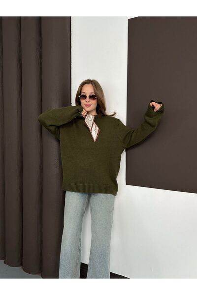 Lamierra Soft Women's Knit Sweater with Scarf