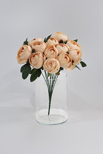 Yapay Çiçek Deposu Τεχνητό λουλούδι 12 τεμάχια Παρτίδα παιώνιες 35 εκ. Σομόν