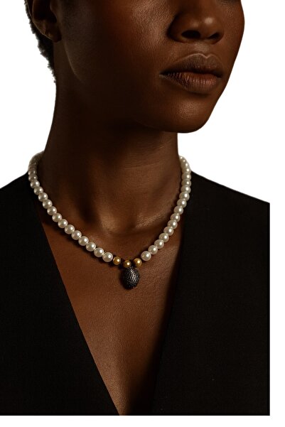 COCOSH TAKI Pearl Beaded Stone Detailed Multi-Design Necklace