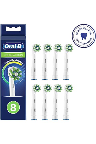 Oral-B Crossaction CleanMaximiser Replacement Heads Pack of 8