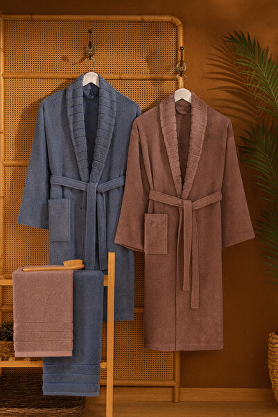 Casnack Σετ πετσέτα κεφαλής και μπουρνούζι Dora 4 τεμαχίων