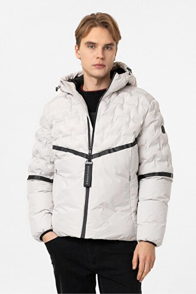 Back And Bond Taş Regular Fit Kapüşonlu Puffer Mont