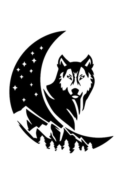 Oracal 651 Sticker Off Road, Wolf Adventures, Negru, 25 cm x 21 cm