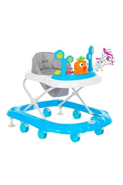 CREATIVE Adjustable foldable walker with sounds, 6 months+, 8 wheels, 66 x 59 x 57 cm, blue/red/green
