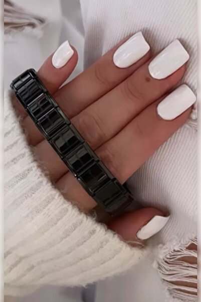 Alsem Siyah Italyan Charm , Italyan Charm Siyah Çelik Esnek Bileklik , Sevgil...