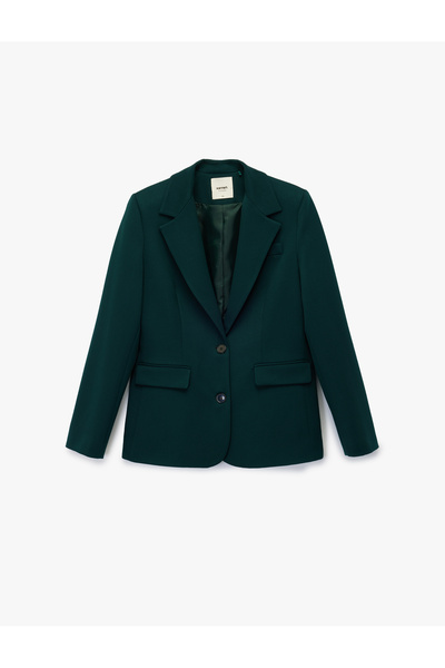 Koton Green Women's Blazer Jacket