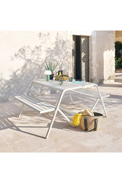 Hesperide Drilia 2-Seater Epoxy-Treated Steel Balcony Bench