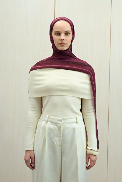 cs camellia scarf Elenora Muslin Shawl - Plum