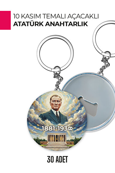 giftcrea 10 November Atatürk Themed Keychain with Opener |   Memorial Day Gif...