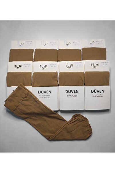 DÜVEN 8 ζευγάρια ματ κάλτσες με υφή 40 Den, μεσαίου πάχους, με υφή μους, μέχρι το γόνατο