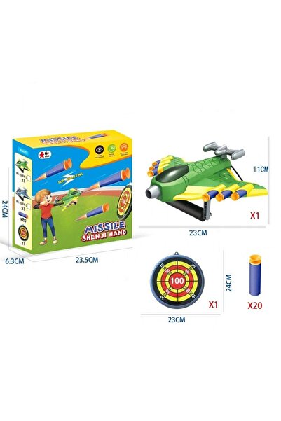 Flippy Kids Toy Launcher – Manual Soft-Bullet Pistol with Target, 20 Soft Bullets, Green