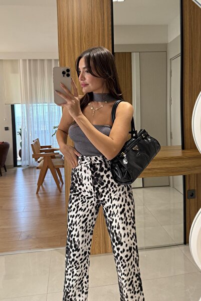 Gizem Ecemiş Rivus Antrasit Boyundan Askılı Bluz