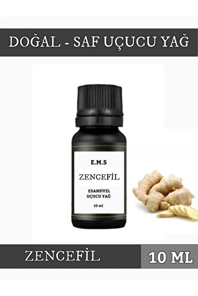 E.M.S AVM ZENCEFİL Esansiyel Uçucu Yağ Buhurdanlık Yağı Difüzör Esansı Aromat...