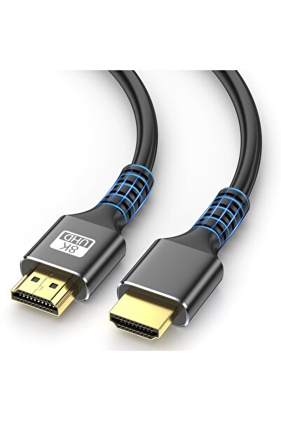 AXIYIBZI كابل HDMI 2.1 عالي السرعة بدقة 8K بطول 6.6 قدم (4K@120Hz، 8K@60Hz، 4...