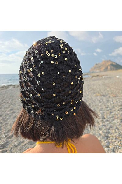 BohemCRAFTCK El Yapımı Parıltılı File Şapka