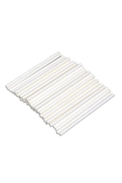 Cadouridiversity Bețișoare de vată de zahăr, carton, albe, 30 cm x 1 cm, 50 buc.