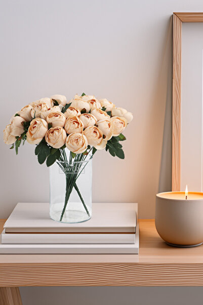 Yapay Çiçek Deposu Τεχνητό λουλούδι 12 τεμάχια Παρτίδα παιώνιες 35 εκ. Σομόν