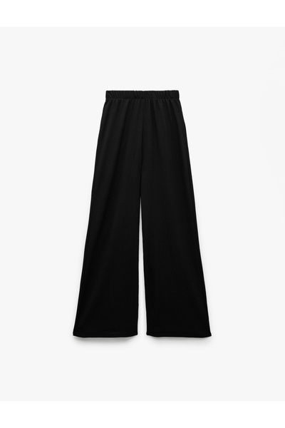 Koton بنطلون نسائي أسود واسع الساق