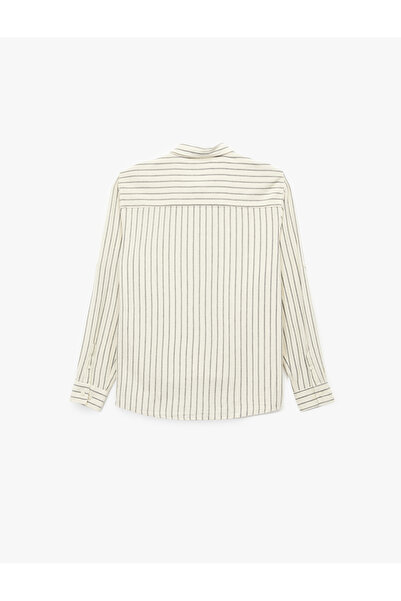 Koton Beige Men's Long Sleeve Shirt