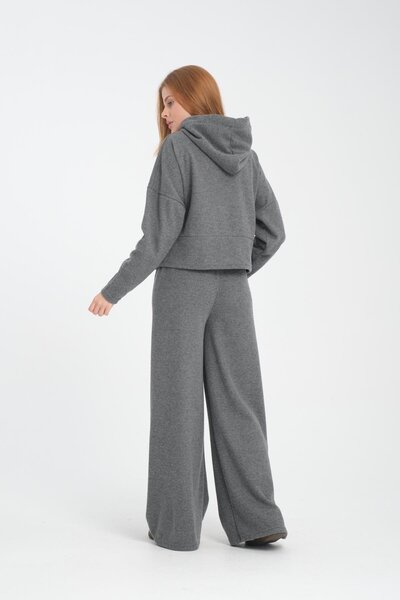 Store Selanik Fabric Wide Leg Women's Trousers/Sweatpants