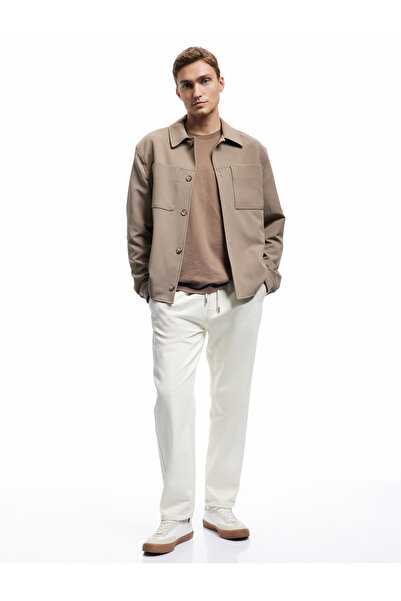 Koton Beige Men's Drawstring Jeans