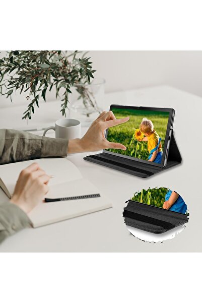 007 QIXUZENI Case for Redmi Pad 2 11-inch (2025) - 360° Rotating Slim PU Leather, Shockproof (Black)