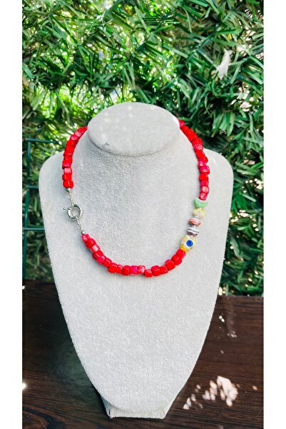 wanwa aksesuar قلادة على شكل سمكة من الخرز الزجاجي