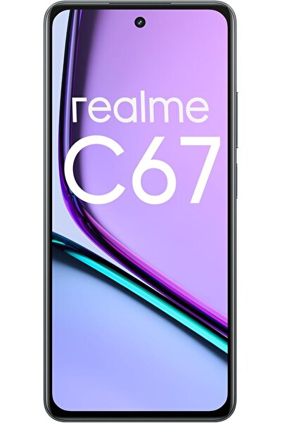 realme هاتف C67 ثنائي الشريحة، سعة تخزين 128 جيجابايت، وذاكرة وصول عشوائي 6 جيجابايت، ويدعم تقنية 4G (أسود روك)