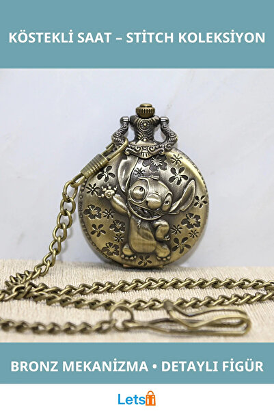 Letsii Vintage Bronze Color Cuff Watch with Stitch Design